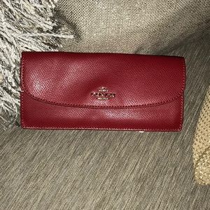 Authentic Coach Signature Wallet NWT Classic Red